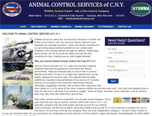 Tablet Screenshot of animalcontrolcny.com